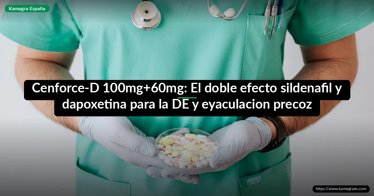 Cenforce-D 100mg+60mg: El doble efecto sildenafil y dapoxetina para la DE y eyaculacion precoz